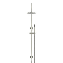 Round Gooseneck 200mm Twin Shower With Single Function Hand Shower